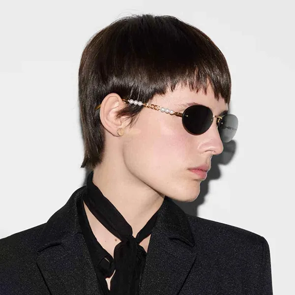 Kính Mát Gucci Sunglass GG1922S 001 62mm Màu Xám/Vàng - Kính mắt - Vua Hàng Hiệu