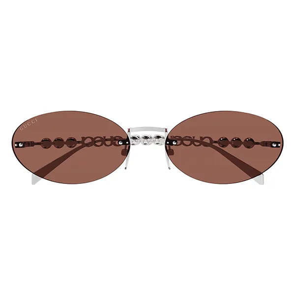 Kính Mát Gucci Sunglass GG1922S 002 62mm Màu Nâu/Bạc