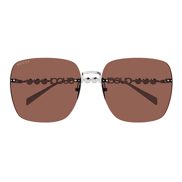 Kính Mát Gucci Sunglass GG1923SA 002 63mm Màu Nâu/Bạc