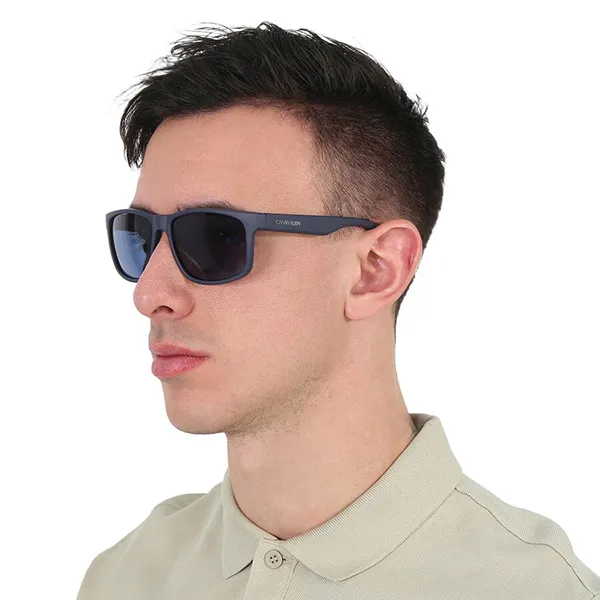 Kính Mát Nam Calvin Klein CK Nacy Rectangular Men's Sunglasses CK19539S-410 Màu Xanh