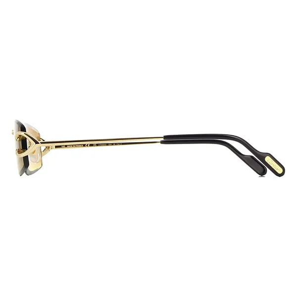 Kính Mát Nam Cartier Men's Sunglasses CT0465S 004 Màu Vàng Nâu
