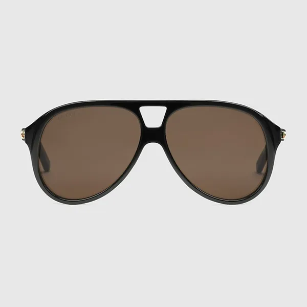 Kính Mát Nam Gucci Aviator Frame Sunglasses GG1288SA Màu Đen Nâu
