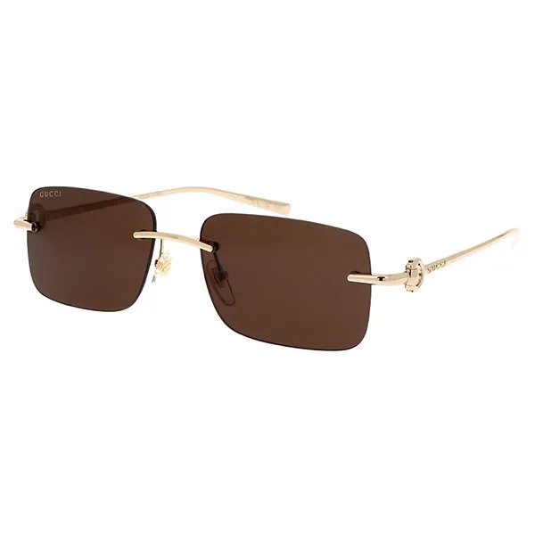 Kính Mát Nam Gucci Endura Gold Rectangular Sunglasses GG1703S 004 Màu Vàng Nâu - Kính mắt - Vua Hàng Hiệu
