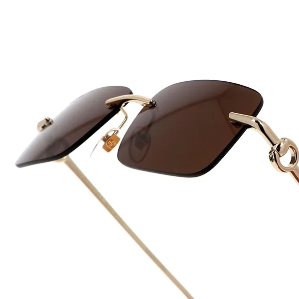 Kính Mát Nam Gucci Endura Gold Rectangular Sunglasses GG1703S 004 Màu Vàng Nâu - Kính mắt - Vua Hàng Hiệu