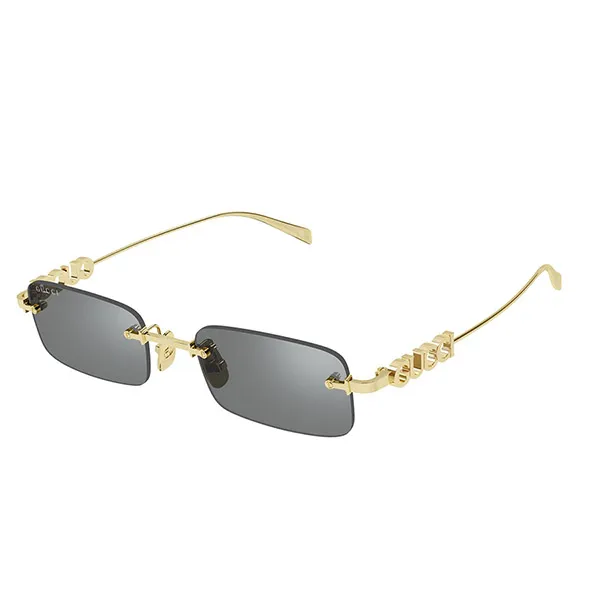 Kính Mát Nam Gucci GG1808S 003 Gold Grey Màu Xám - Kính mắt - Vua Hàng Hiệu