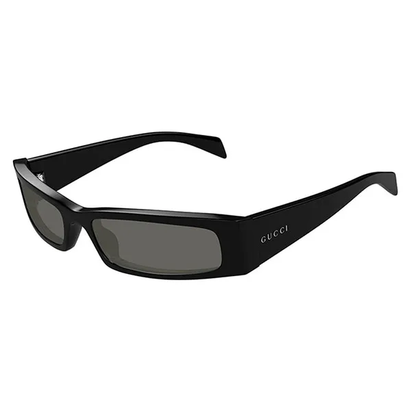 Kính Mát Nam Gucci Shiny Black Rectangular Sunglasses GG1778S 001 Màu Đen