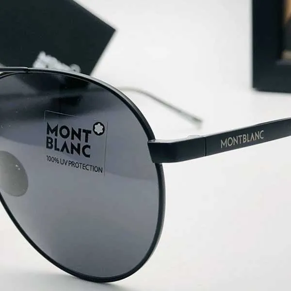 Kính Mát Nam Montblanc MB644S Titanium Black Silver Màu Đen