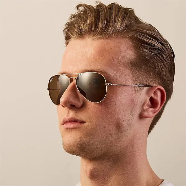 Kính Mát Nam Rayban Aviator Sunglasses RB3025 001/57 Màu Nâu - Vàng Gold Size 62 - Kính mắt - Vua Hàng Hiệu