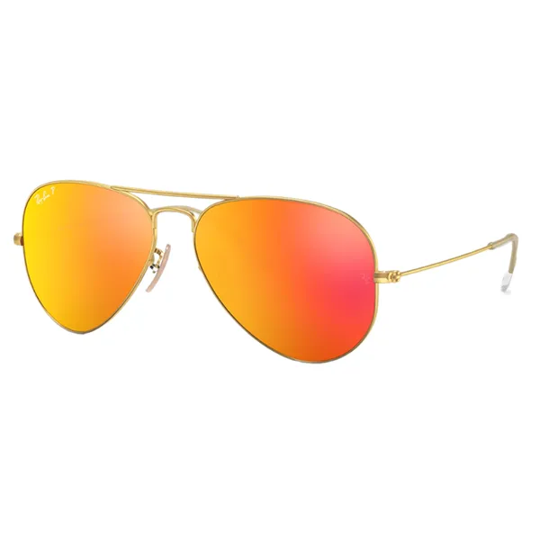 Kính Mát Nam Rayban Flash Lenses Sunglasses RB3025 112/4D Màu Vàng Cam Size 58