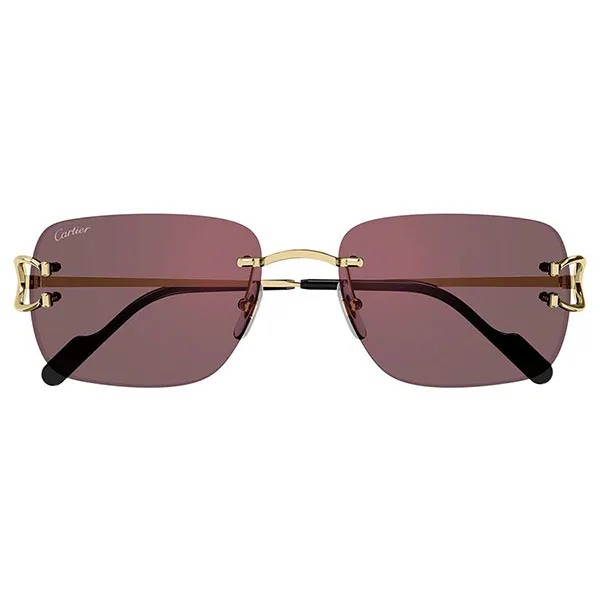 Kính Mát Nữ Cartier Gold Red Sunglasses CT0330S 012 Màu Vàng - Đỏ - Kính mắt - Vua Hàng Hiệu
