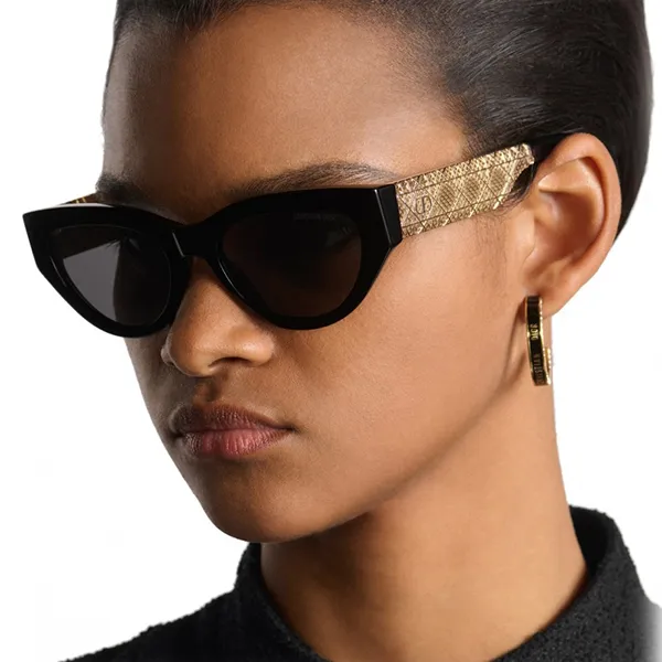 Kính Mát Nữ Dior Dioresille B1I 10A0 Sunglasses Màu Đen Be