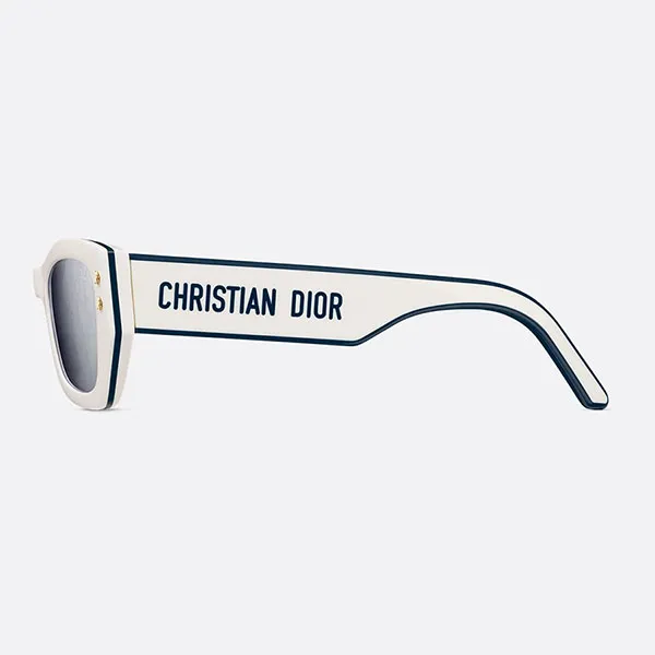 Kính Mát Nữ Dior Pacific S2U White Rectangular Sunglasses Màu Trắng