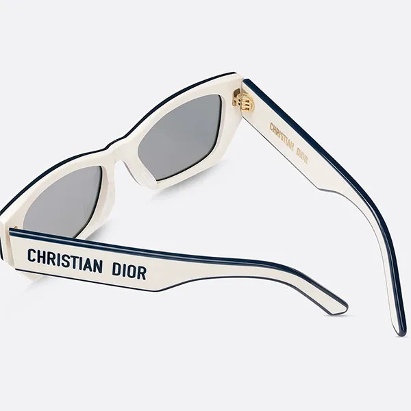 Kính Mát Nữ Dior Pacific S2U White Rectangular Sunglasses Màu Trắng