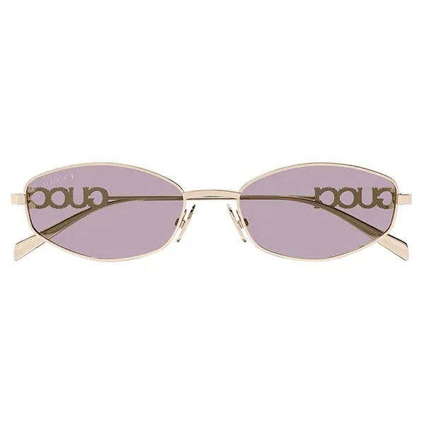 Kính Mát Nữ Gucci GG1802S 003 Gold Violet Sunglasses Màu Tím