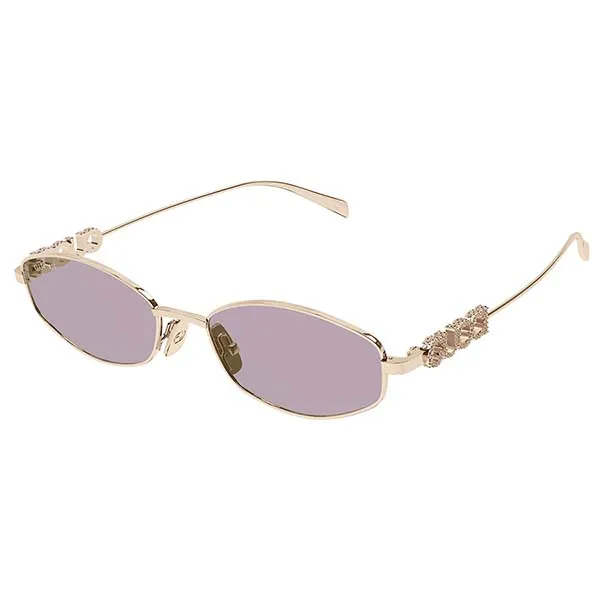 Kính Mát Nữ Gucci GG1802S 003 Gold Violet Sunglasses Màu Tím