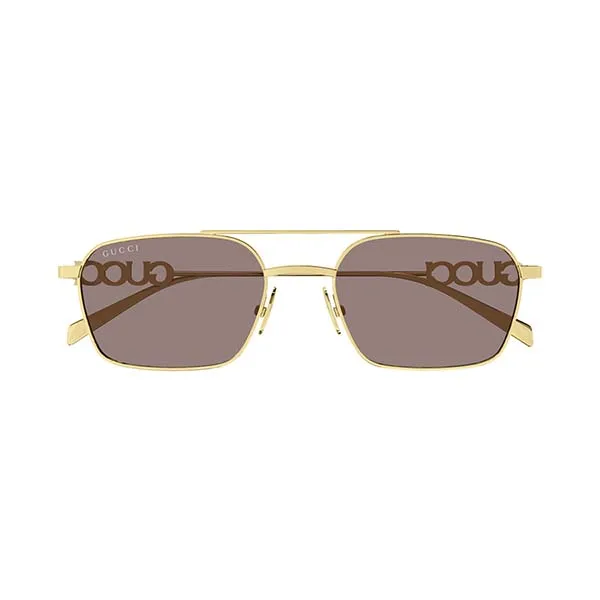 Kính Mát Nữ Gucci GG1804S 003 Gold Brown Sunglasses Màu Vàng Nâu - Kính mắt - Vua Hàng Hiệu