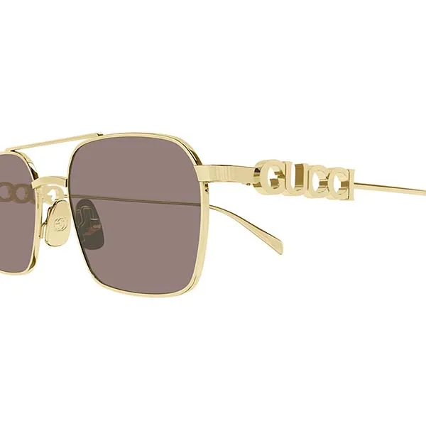 Kính Mát Nữ Gucci GG1804S 003 Gold Brown Sunglasses Màu Vàng Nâu - Kính mắt - Vua Hàng Hiệu
