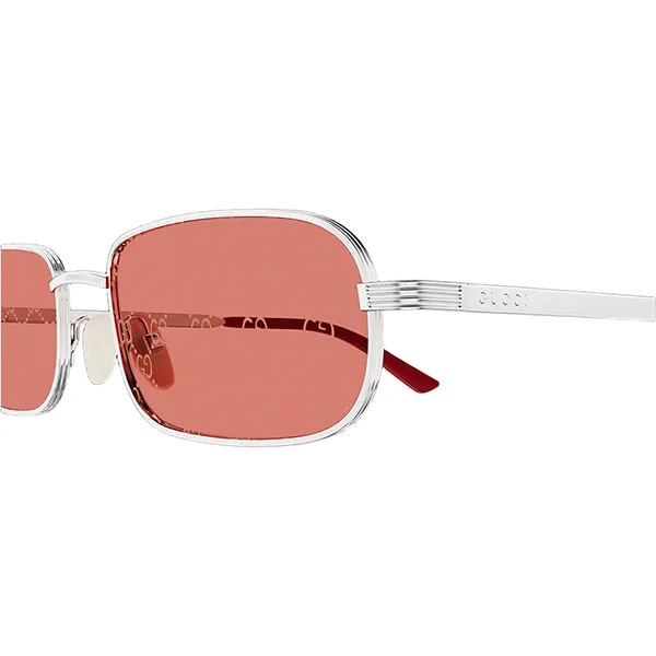 Kính Mát Nữ Gucci Lettering Sunglasses GG1457S 004 Màu Đỏ Bạc