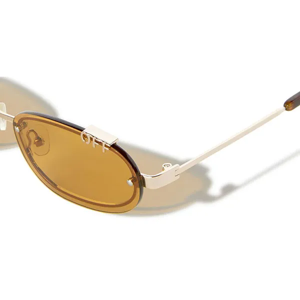 Kính Mát Off-White Miami OERI13MF24MET0017662 Gold Camel Màu Vàng Nâu - Kính mắt - Vua Hàng Hiệu