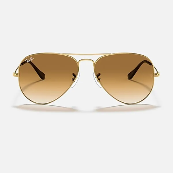 Kính Mát Rayban Aviator Gradient Light Brown Lenses Sunglasses RB3025 001/51 Màu Vàng Nâu Size 58