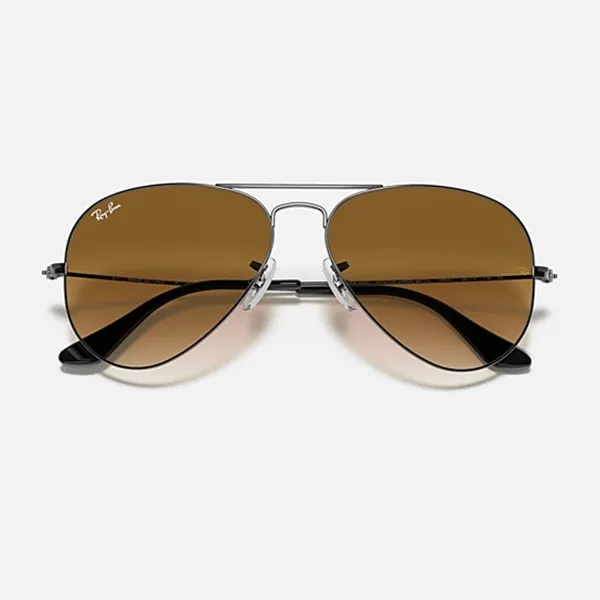 Kính Mát Rayban Aviator Gradient Light Brown Lenses Sunglasses RB3025 004/51 Màu Nâu Bạc
