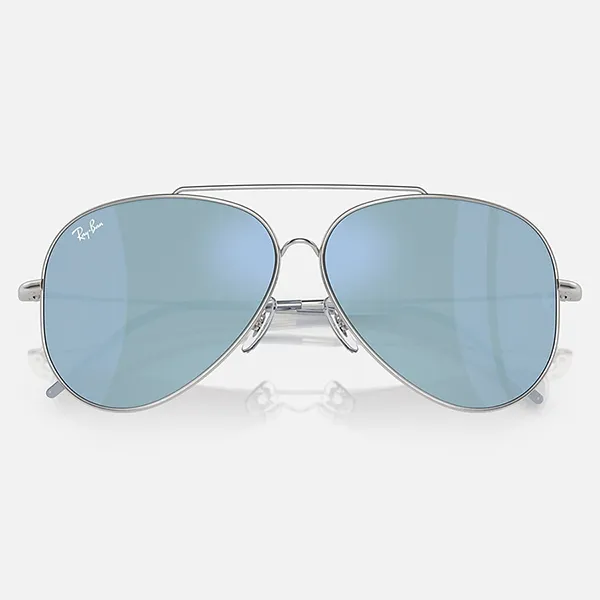 Kính Mát Rayban Aviator Reverse RBR0101S 003/GA 59 Màu Xanh/Bạc - Kính mắt - Vua Hàng Hiệu