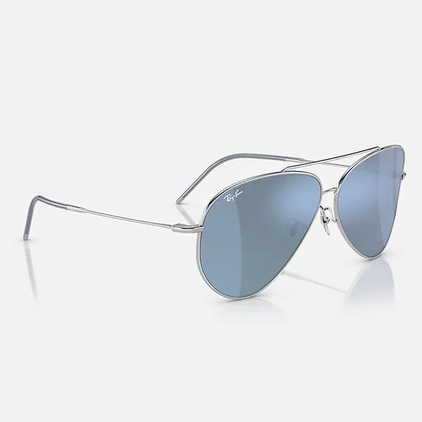 Kính Mát Rayban Aviator Reverse RBR0101S 003/GA 59 Màu Xanh/Bạc - Kính mắt - Vua Hàng Hiệu