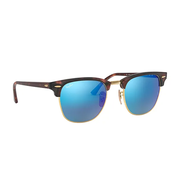 Kính Mát Rayban Clubmaster Flash Lenses Sunglasses RB3016 114517 Màu Xanh/Havana Size 49 - Kính mắt - Vua Hàng Hiệu