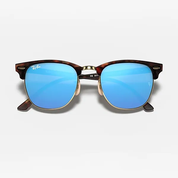 Kính Mát Rayban Clubmaster Flash Lenses Sunglasses RB3016 114517 Màu Xanh/Havana Size 49 - Kính mắt - Vua Hàng Hiệu