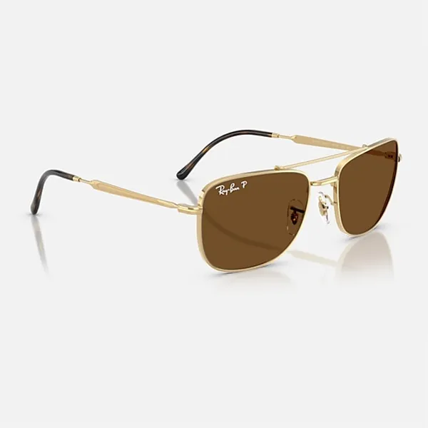 Kính Mát Rayban Polar Brown Lenses Sunglasses RB3755 001/57 Màu Vàng Nâu