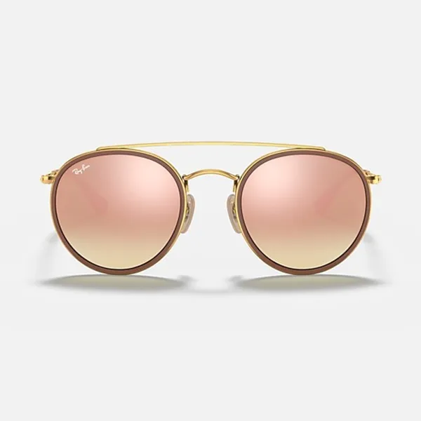 Kính Mát Rayban Round Double Bridge Sunglasses RB3647N 001/7O Màu Hồng - Kính mắt - Vua Hàng Hiệu
