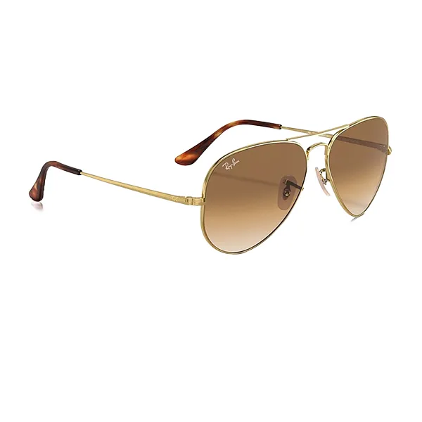 Kính Mát Rayban Aviator Metal II Sunglasses RB3689 914751 Màu Vàng Nâu Size 58