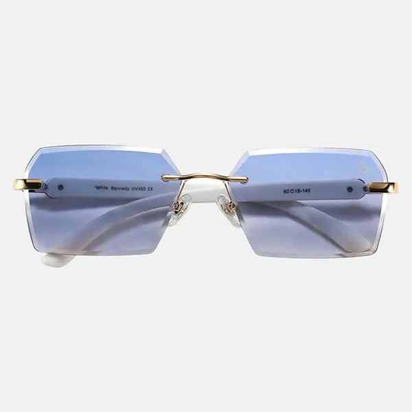 Kính Mát Unisex Belvoir&Co Kennedy Gold Bleu White Sunglasses Màu Xanh Blue Size 60 - Kính mắt - Vua Hàng Hiệu