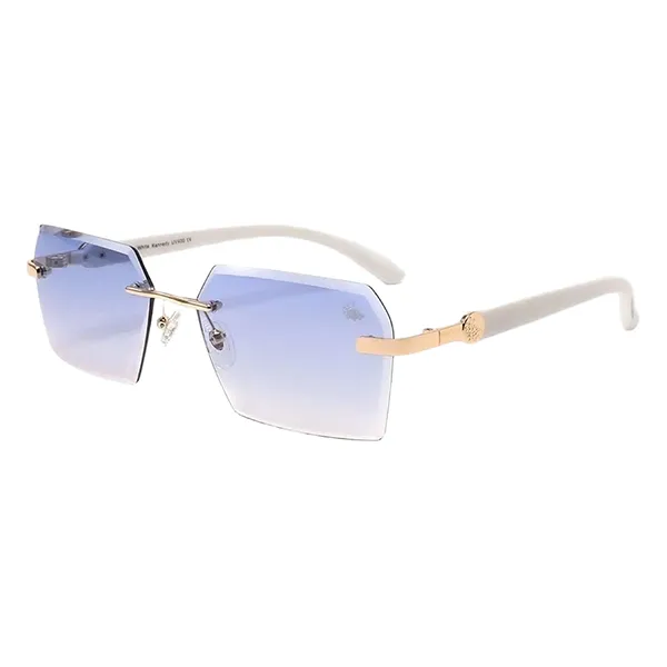 Kính Mát Unisex Belvoir&Co Kennedy Gold Bleu White Sunglasses Màu Xanh Blue Size 60 - Kính mắt - Vua Hàng Hiệu