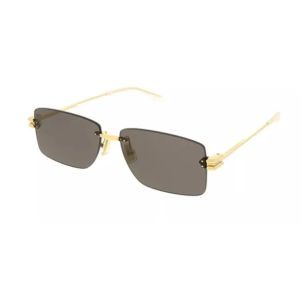 Kính Mát Unisex Bottega Veneta Sunglass BV1126S 002 Metal Gold Màu Vàng Xám - Kính mắt - Vua Hàng Hiệu
