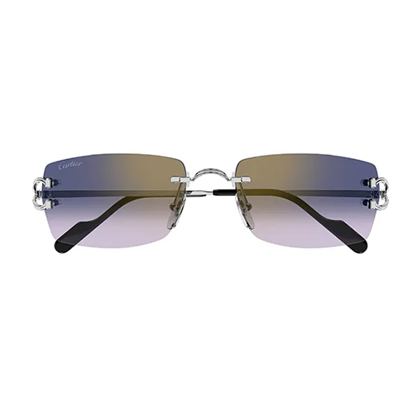 Kính Mát Unisex Cartier CT0550S 003 Silver Blue Màu Bạc Xanh