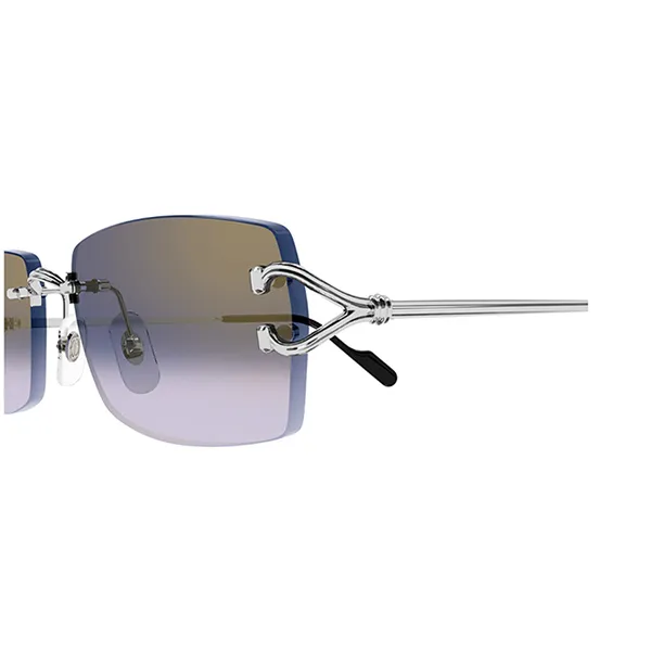 Kính Mát Unisex Cartier CT0550S 003 Silver Blue Màu Bạc Xanh