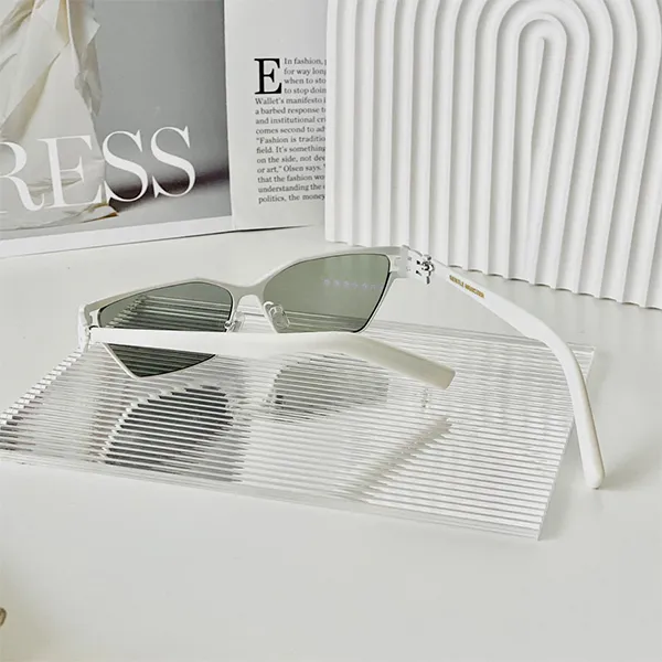 Kính Mát Unisex Gentle Monster GM DEFI W2 Sunglasses Màu Trắng - Kính mắt - Vua Hàng Hiệu