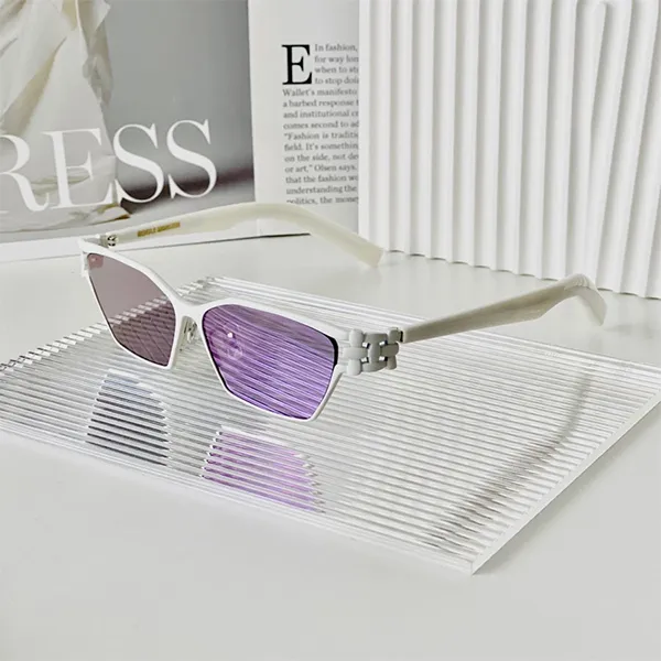 Kính Mát Unisex Gentle Monster GM DEFI W2 Sunglasses Màu Trắng - Kính mắt - Vua Hàng Hiệu