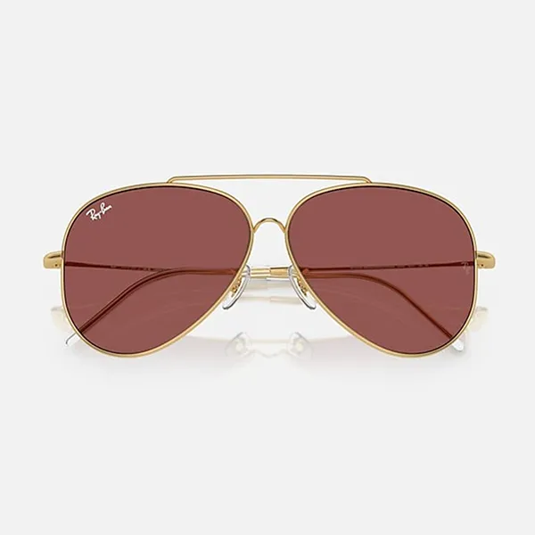 Kính Mát Unisex Rayban Aviator Reverse BR0101S 001/69 Màu Nâu Vàng
