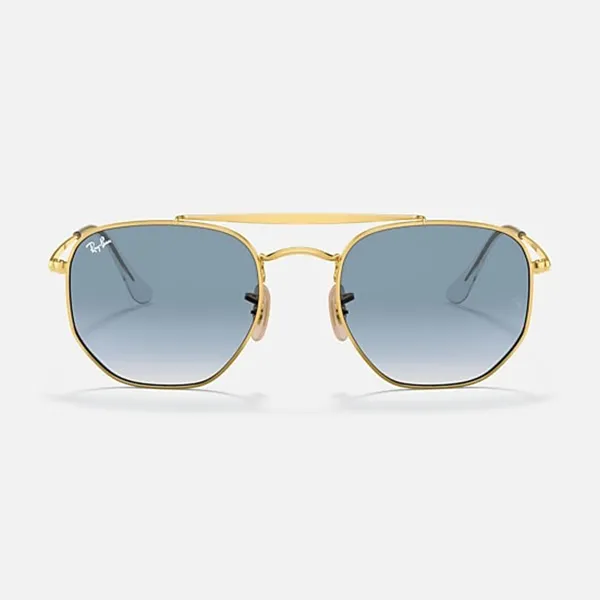 Kính Mát Unisex Rayban Marshal Sunglasses RB3648 001/3F Màu Xanh Dương Phối Vàng