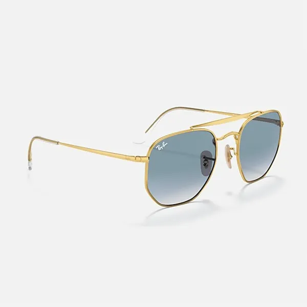 Kính Mát Unisex Rayban Marshal Sunglasses RB3648 001/3F Màu Xanh Dương Phối Vàng