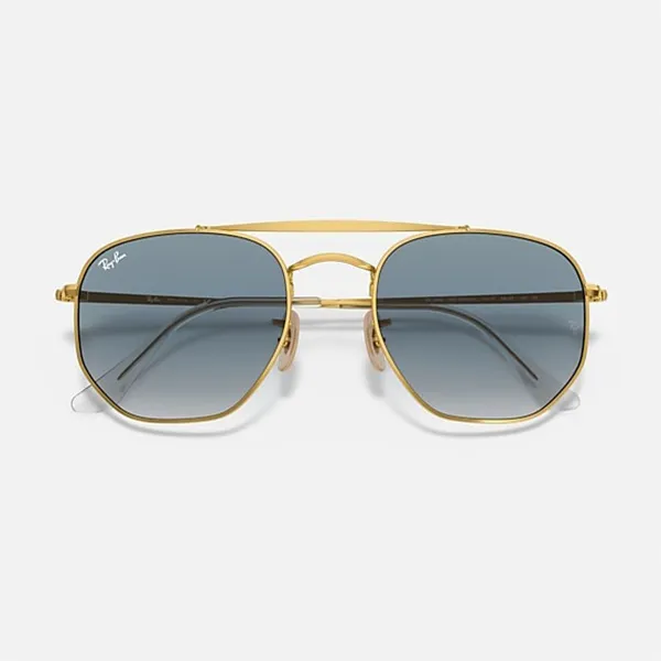 Kính Mát Unisex Rayban Marshal Sunglasses RB3648 001/3F Màu Xanh Dương Phối Vàng