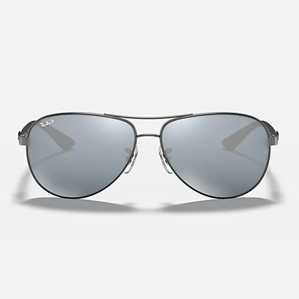 Kính Mát Unisex Rayban Sunglasses Aviator Reverse RB8313 004/K6 Silver Màu Bạc Đen