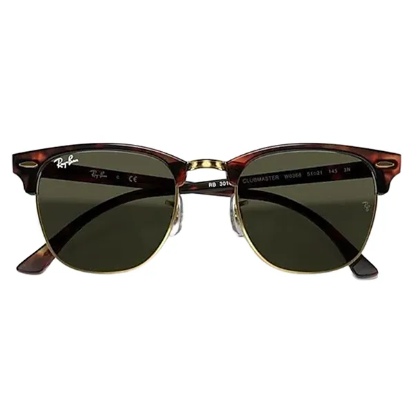 Kính Mát Unisex Rayban Sunglasses Clubmaster Classic RB3016F W0366 Màu Nâu Xanh