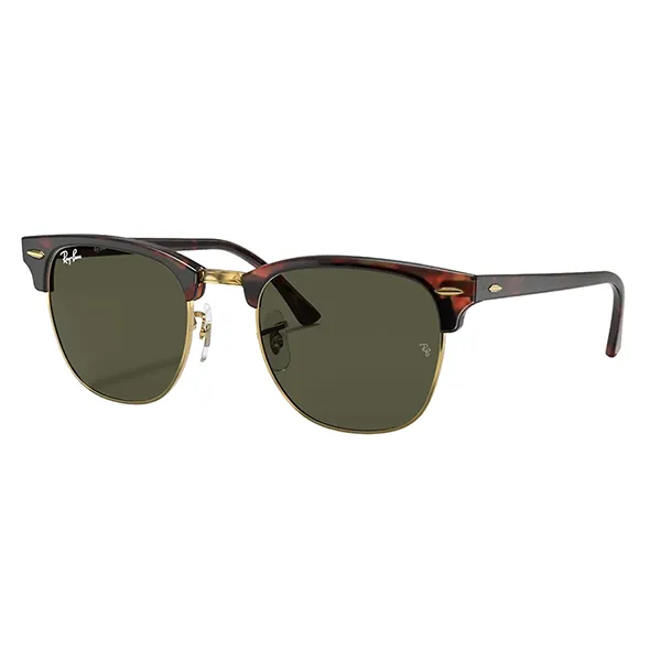 Kính Mát Unisex Rayban Sunglasses Clubmaster Classic RB3016F W0366 Màu Nâu Xanh