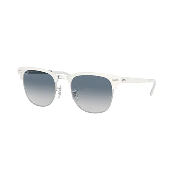 Kính Mát Unisex Rayban Sunglasses Eyewear Clubmaster Metal RB 3716 (90883F) Màu Xanh Trắng