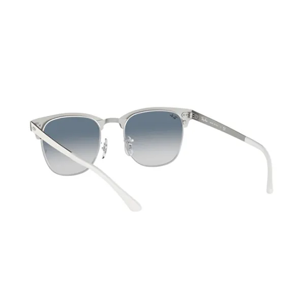 Kính Mát Unisex Rayban Sunglasses Eyewear Clubmaster Metal RB 3716 (90883F) Màu Xanh Trắng