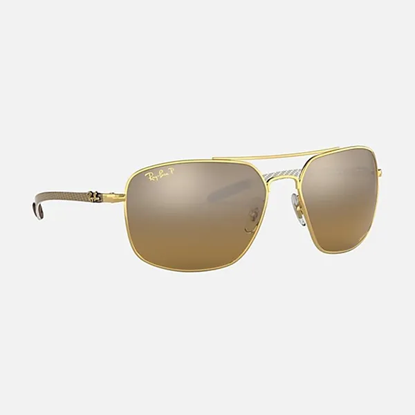 Kính Mát Unisex Rayban Sunglasses RB8322 Chromance Màu Nâu Vàng