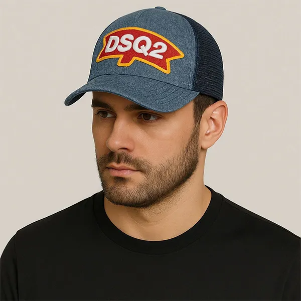 Mũ Dsquared2 Born In Canada DSQ2 Cap BCM0013 53300008 3085 Màu Đen Phối Xanh - Mũ nón - Vua Hàng Hiệu